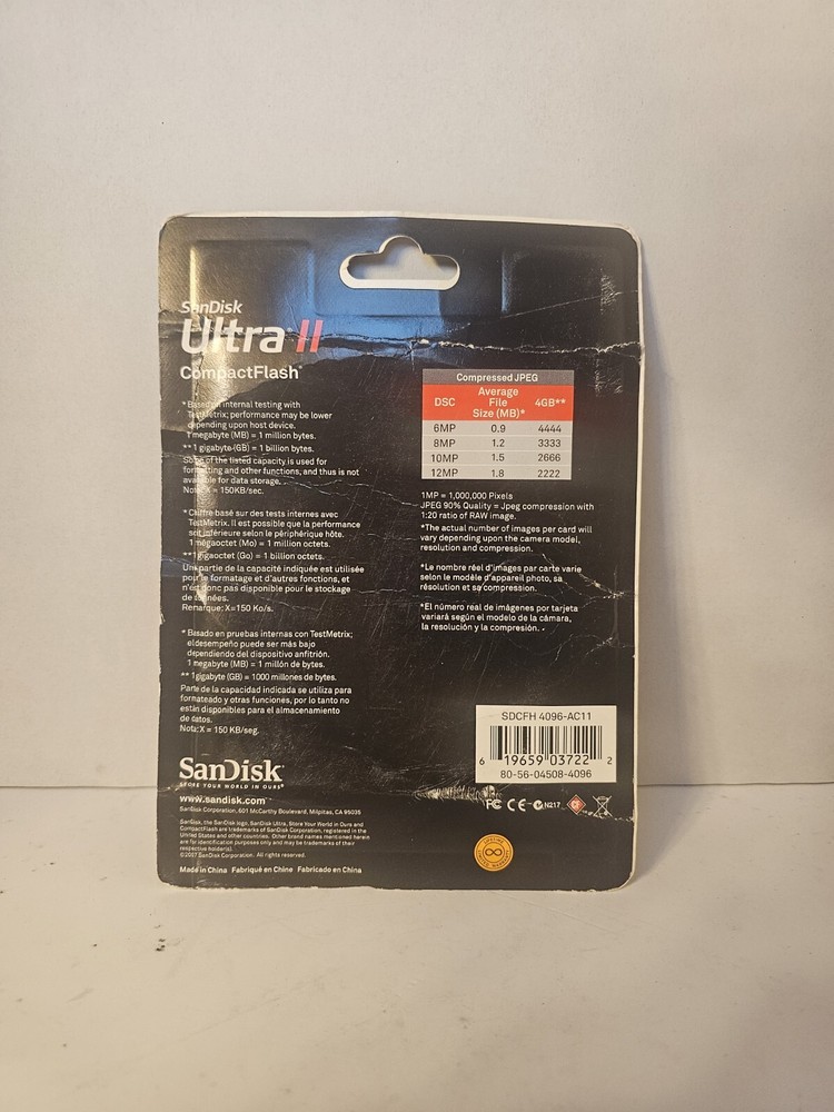 San Disk Ultra 2 Compact Flash 4GB