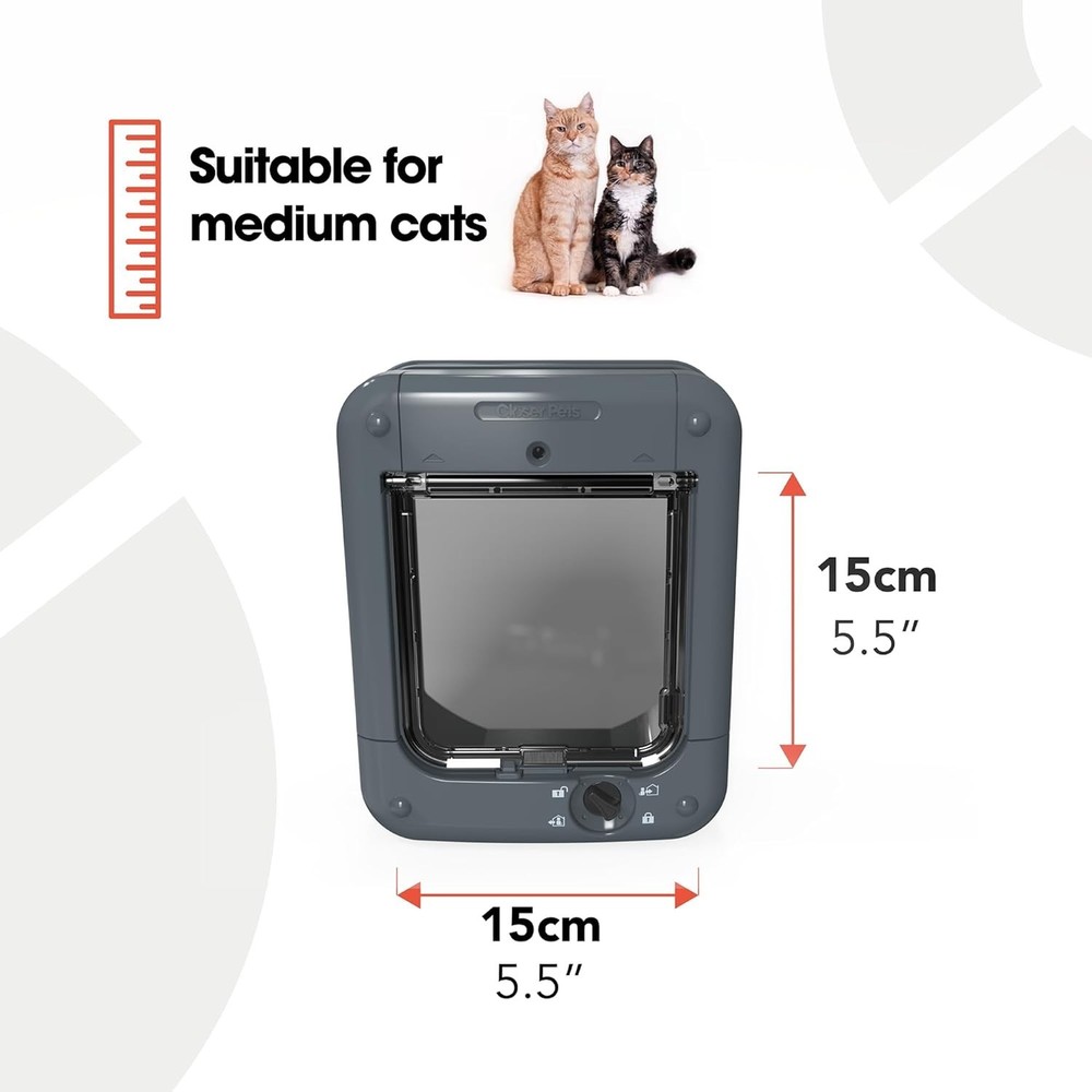 Microchip Activated Cat Flap 360 - and AVID Compatible, for Small to Medium ...