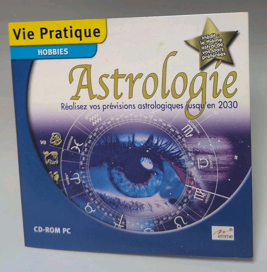 French Astrology Software CD ROM -Astrologie By Emme 2003 B482