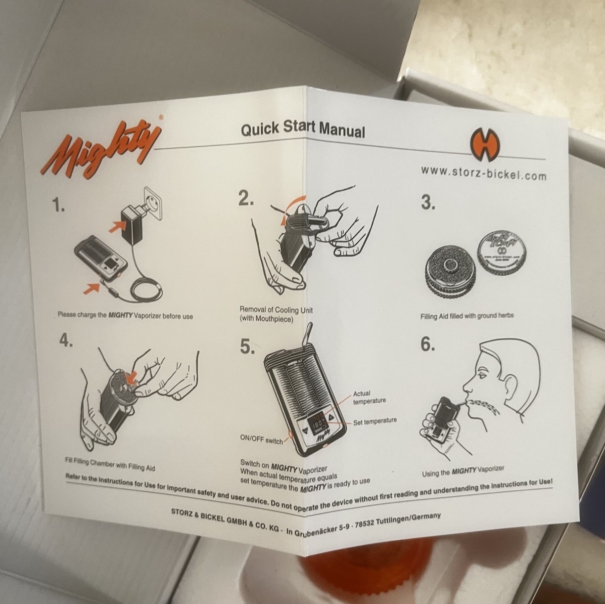 Storz Bickel Mighty With Original Box Manual & AC Adapter