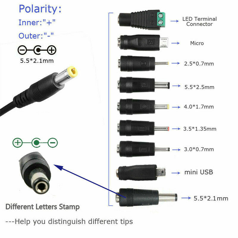 Adjustable power supplies Voltage 3 to 24V AC/DC Switch Power LED Display
