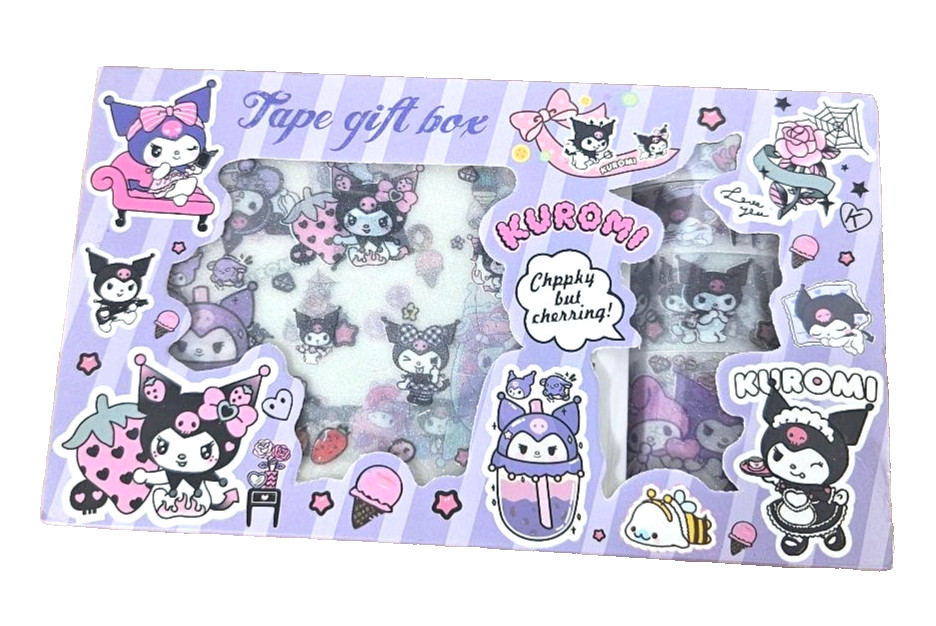 New Unbranded Devil Cat Tape Gift Box Set Includes 4 Tape Rolls and Sheets