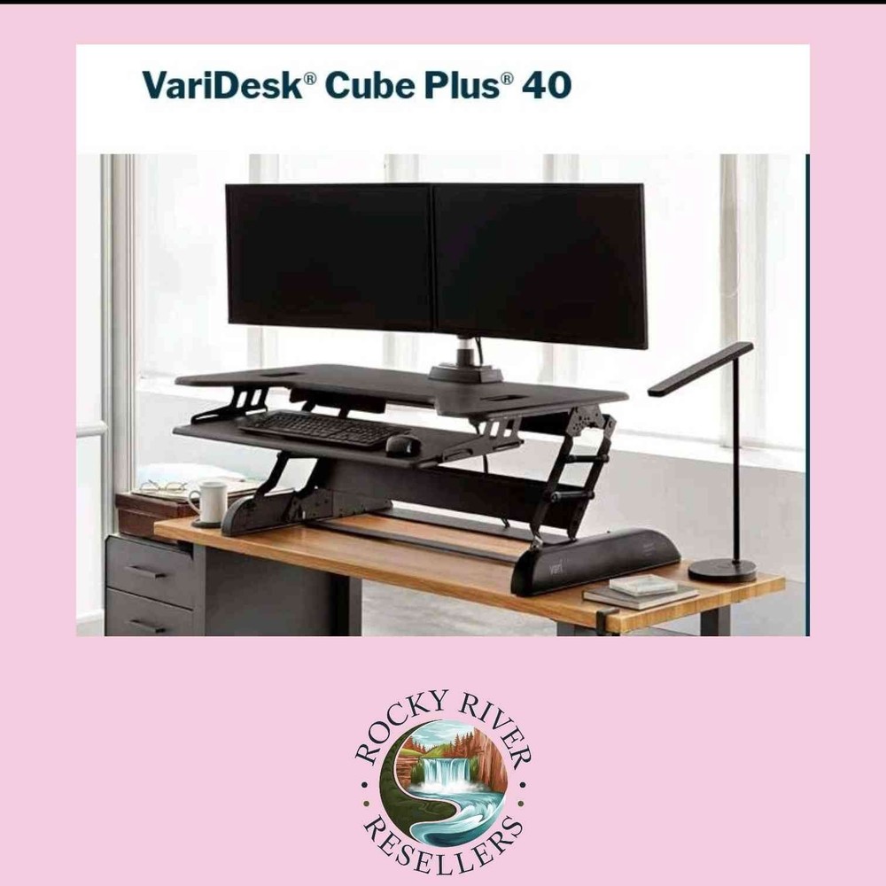 Stand-Sit Adjustable Height Desk Converter | VariDesk® Cube Plus® 40 | 49884 |