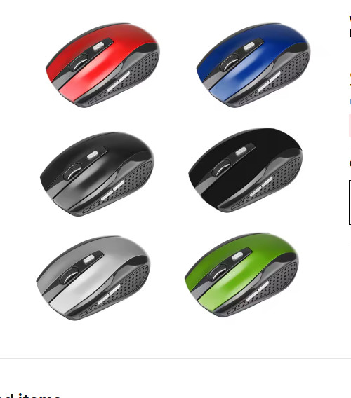 2.4GHz Wireless Optical Mouse Mice USB Receiver For PC Laptop Computer DPI Block