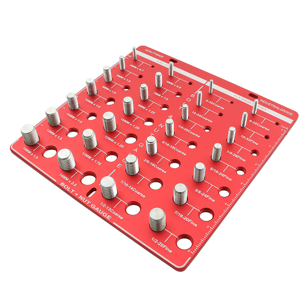 Nut and Bolt Thread Checker 28 Thread Identifier 14 Metric & 14 Standard Size