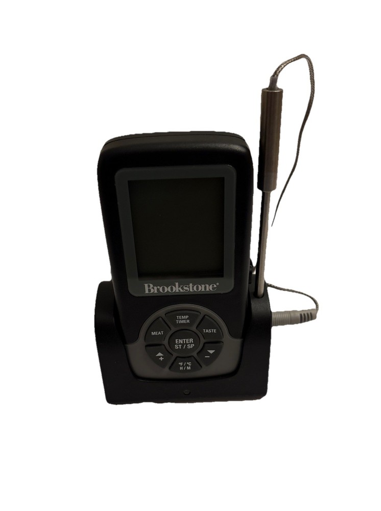 Brookstone Black Wireless Remote Cooking Thermometer & Timer