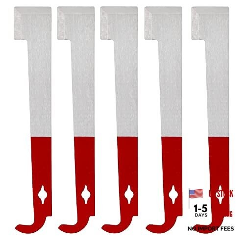5 Pack 10.6 Inch Beehive Tool with J Hook, Frame Lifter and Scraper,