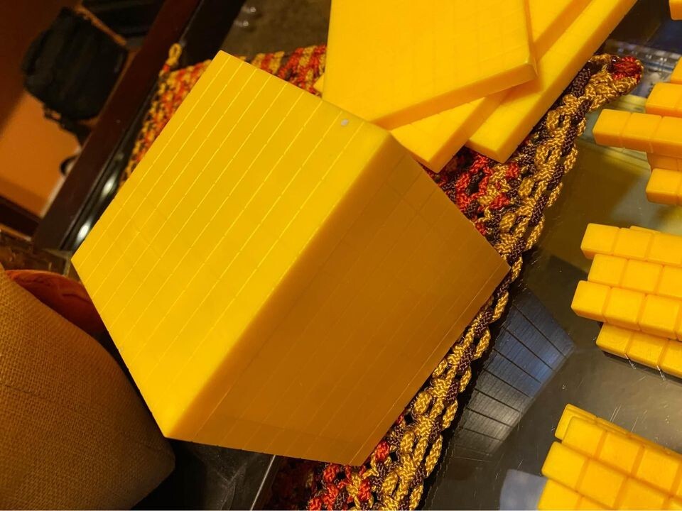 Base 10 math block assorted SET of 247 plastic