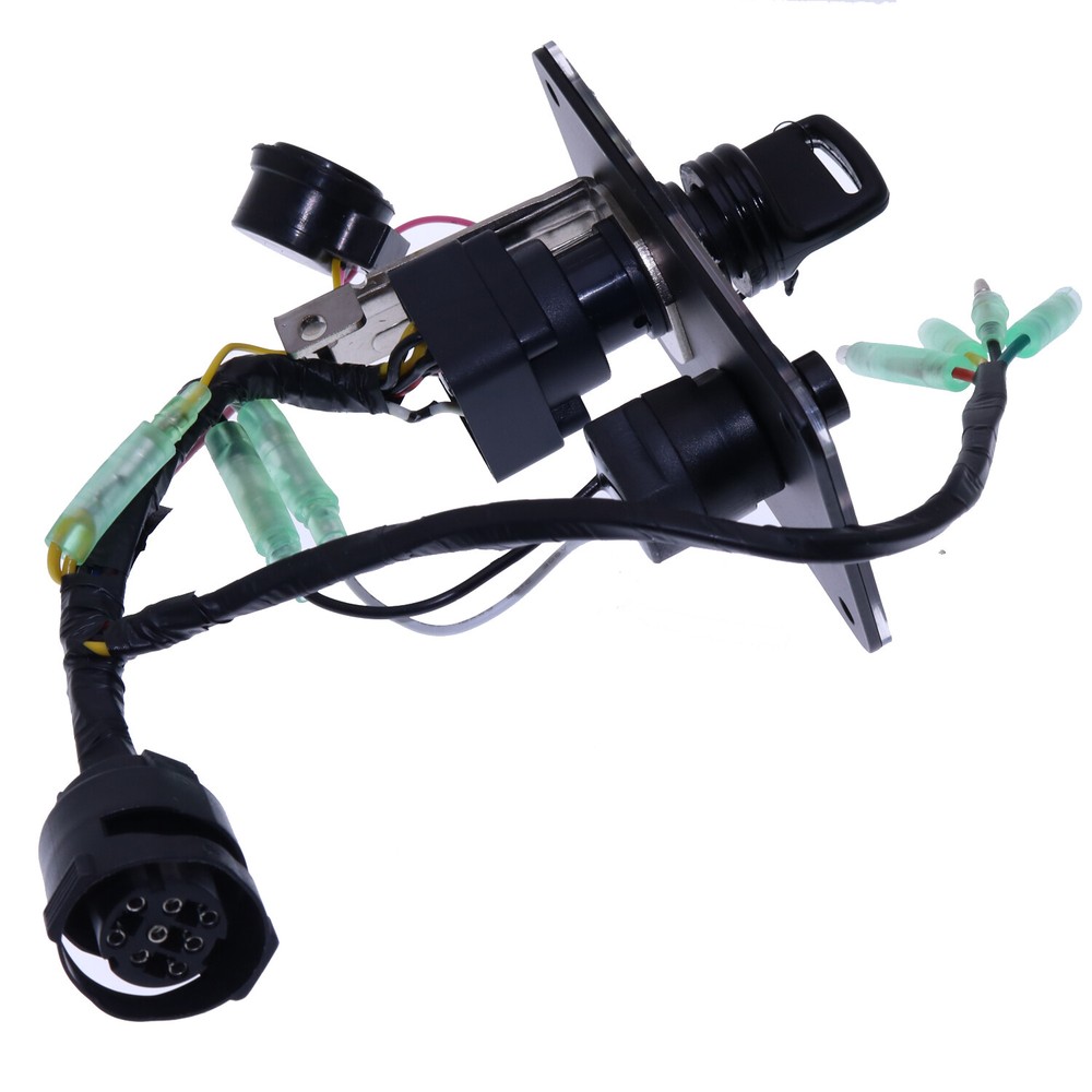 Outboard Single Engine Key Switch Panel Assembly Replaces Yamaha 704-82570-12-00