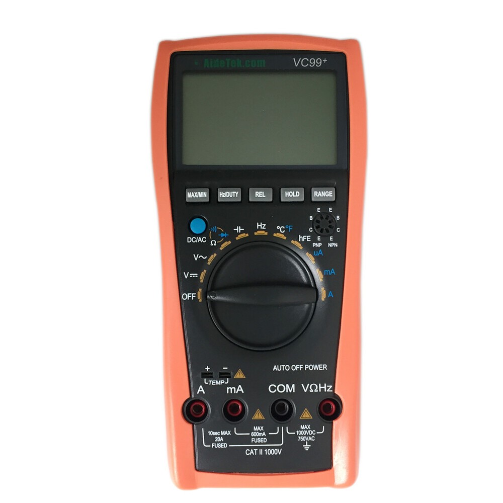 VC99+ auto range digital multometer analog bar diode buzz RC r