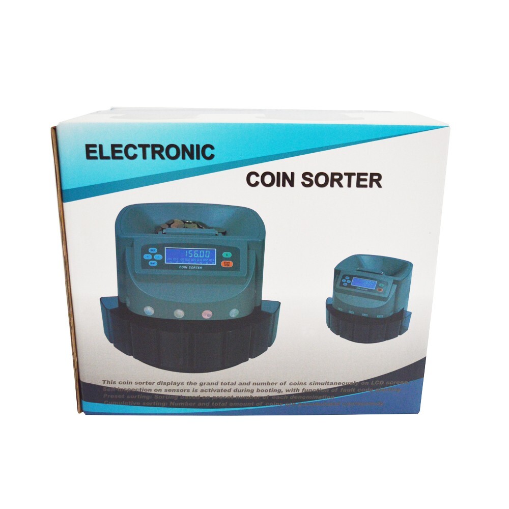Automatic Coin Sorter Machine Counter Digital Electronic Counting Change Money