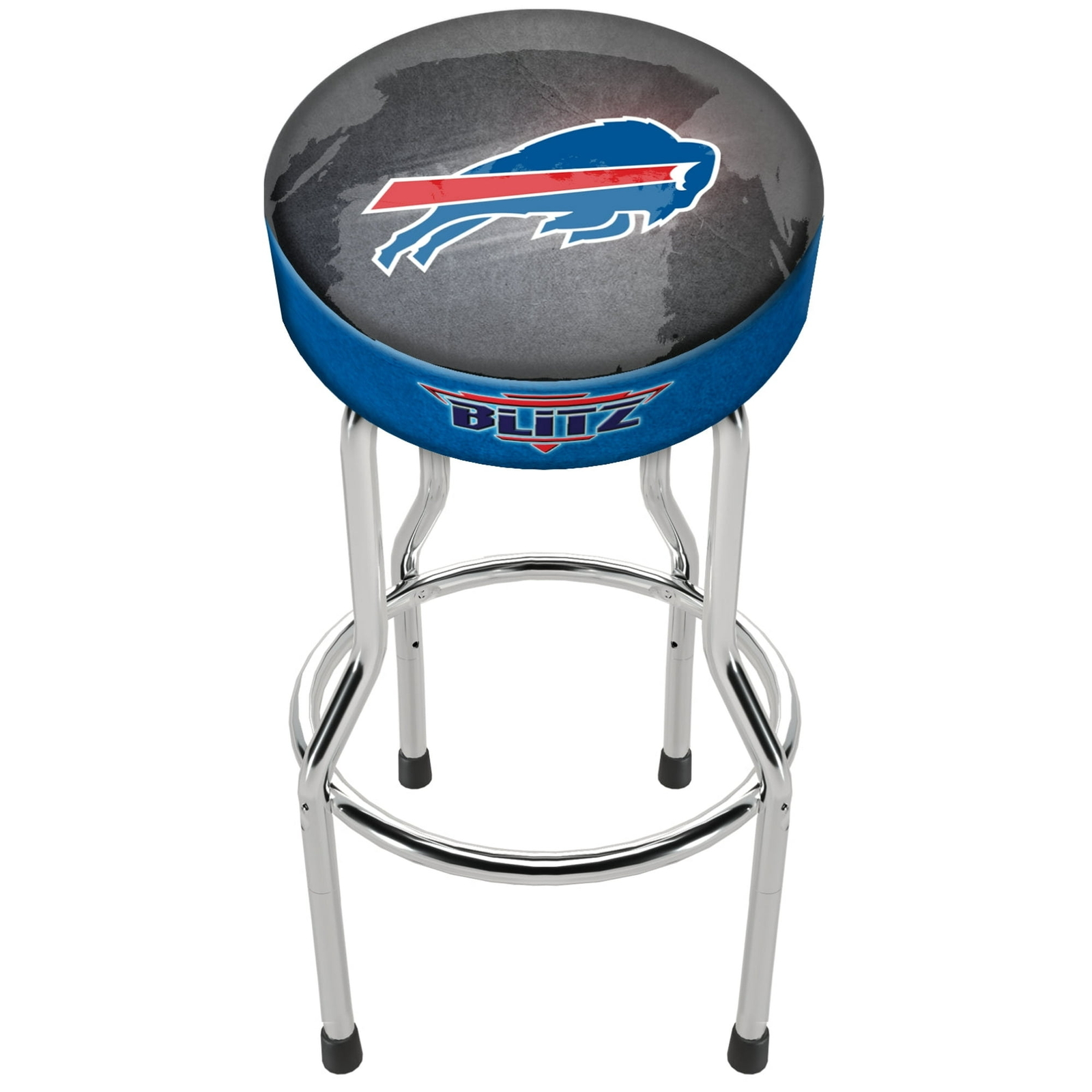 NFL Team Logo Bar Stool Adjustable Swivel Seat High Back Chair Blitz Football