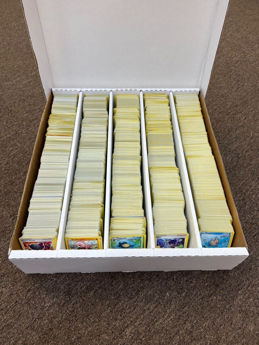 1000 Pokemon Card Bulk Lot + 100 Holo/ Reverse Holo + 5 Ex ,V Or Better