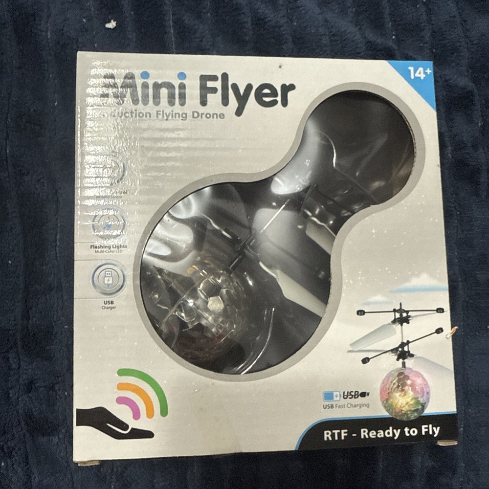 MINI FLYER INDUCTION FLYING DRONE RTF USB CHARGE MULTI COLOR MOTION CONTROL TOY