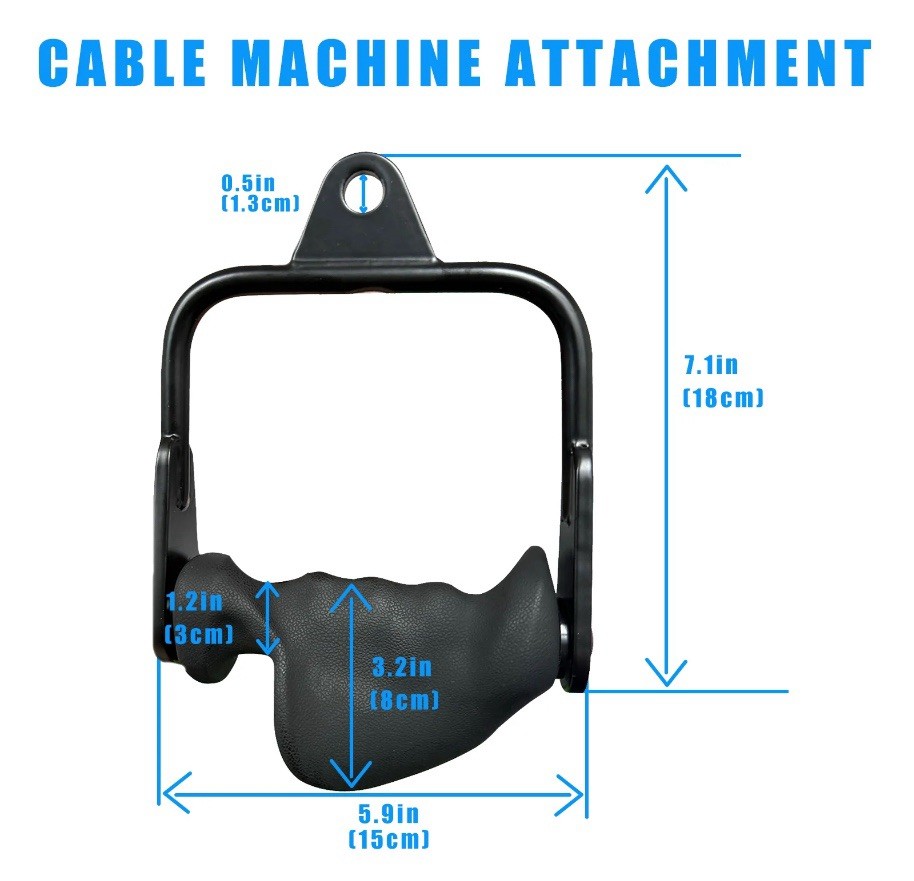 Ergonomic Cable Machine V-Bar / Neutral Grip Handle Attachment (Pair) NEW
