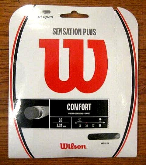 Wilson Sensation Plus Tennis String - 16 Gauge - Black