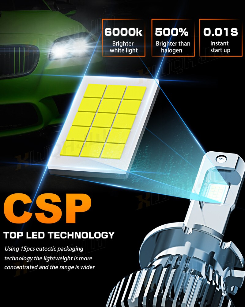 2* D2S D2R LED Headlight Bulb Replace HID Xenon Super White 6000K Conversion Kit