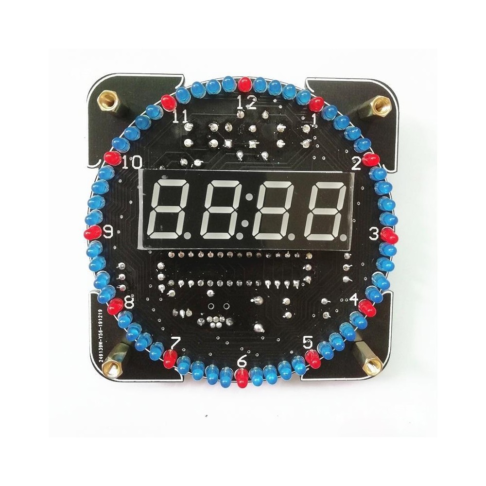DIY Rotating LED Alarm Electronic Digital Clock Kit Learning Board 5V DS1302