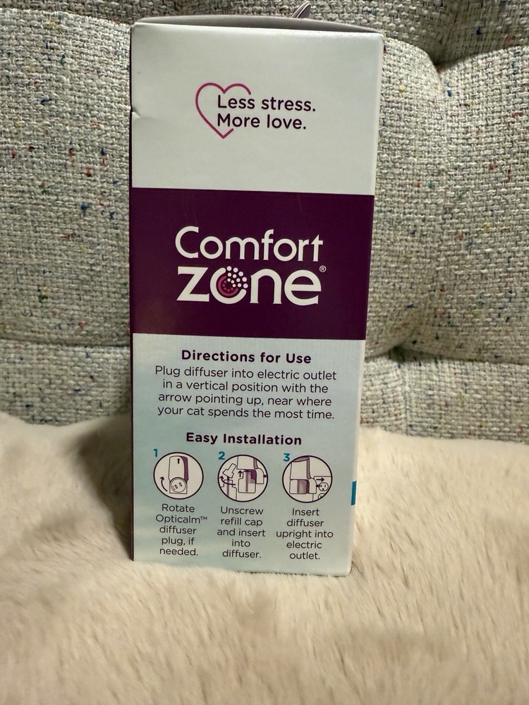 Comfort Zone 30 Day Starter Kit: 1 Cat Calming Diffuser & 1 Refill- New Sealed