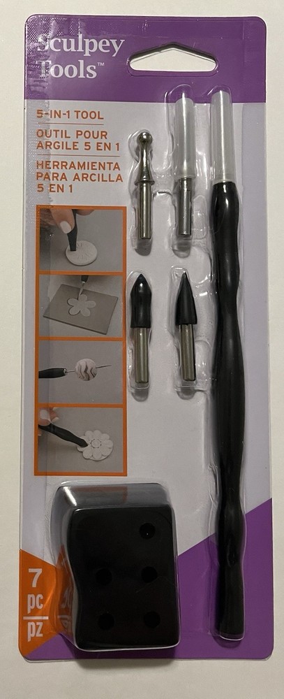 Sculpey 5-in-1 Tool: Handle with Interchangeable Tools Heads ~ ASCT01