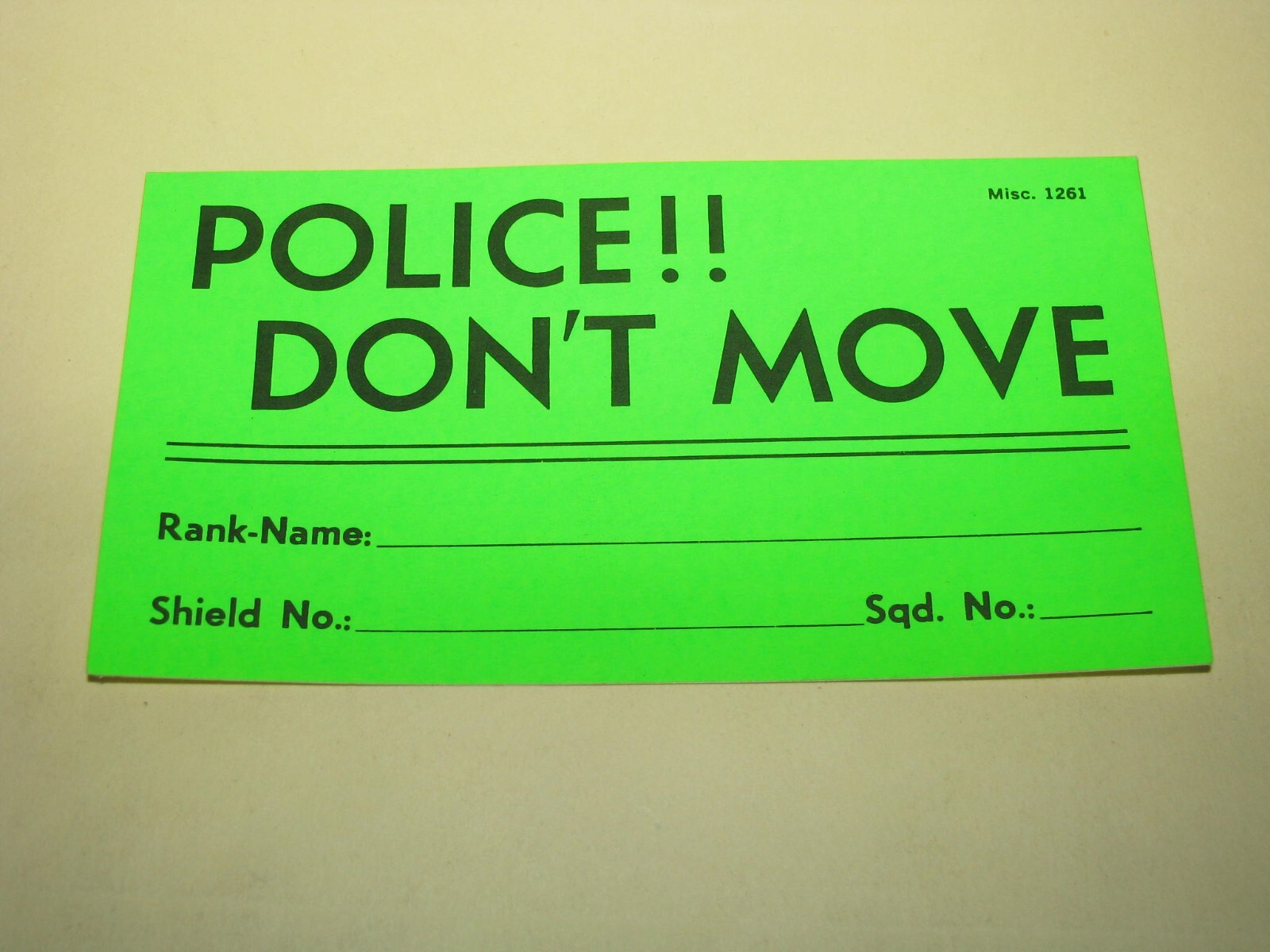 RARE NYPD Collectible New York Police Department Locker Sticker MINT Condition