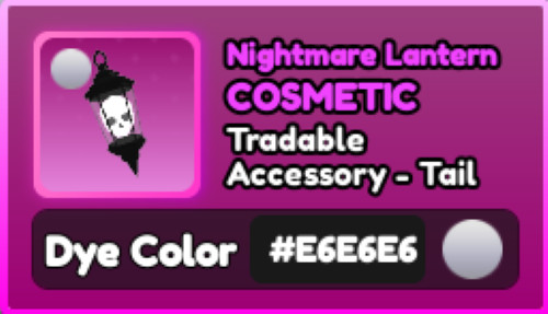 World Zero WZ - COSMETICS - #E6E6E6 - ACCESSORY - WHITE - TAIL