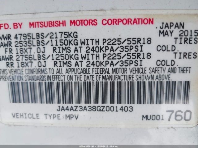 OUTLANDER 2016 Fob/Remote 12666580