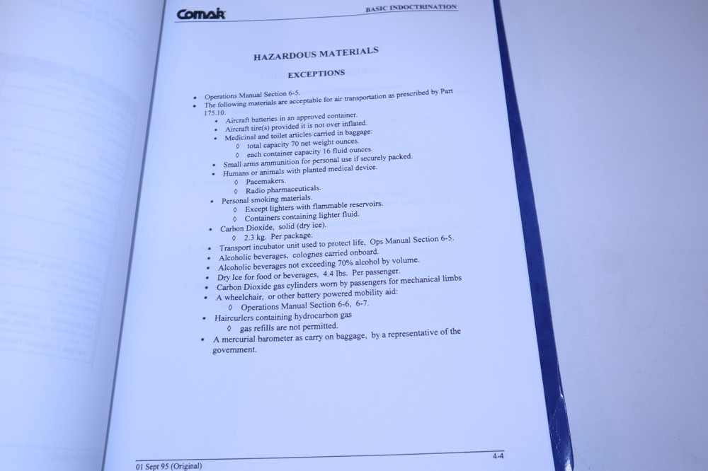 Comair Basic Indoctrination Course Pilot Training Manual Aviation