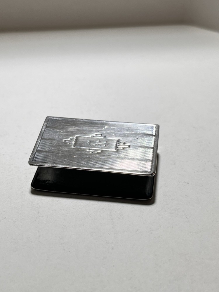 Webster Sterling Silver Match Box/Case 11.3 Gr. W/Monogram Art Deco Style