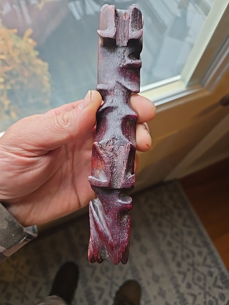 Old Vintage Hand Carved Holder