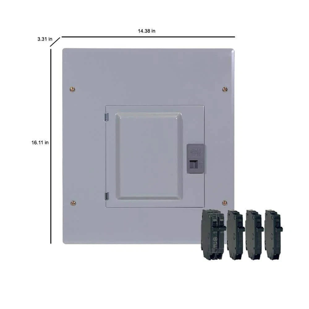 New GE 100 Amp 12-Space 22-Circuit Main Breaker Indoor Load Center & Breaker Kit