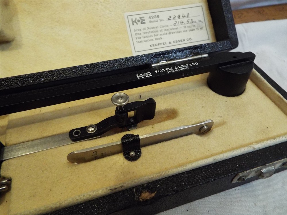 Keuffel &Esser K&E Polar Planimeter Box/Case Surveyor Drafting Tool Drawing