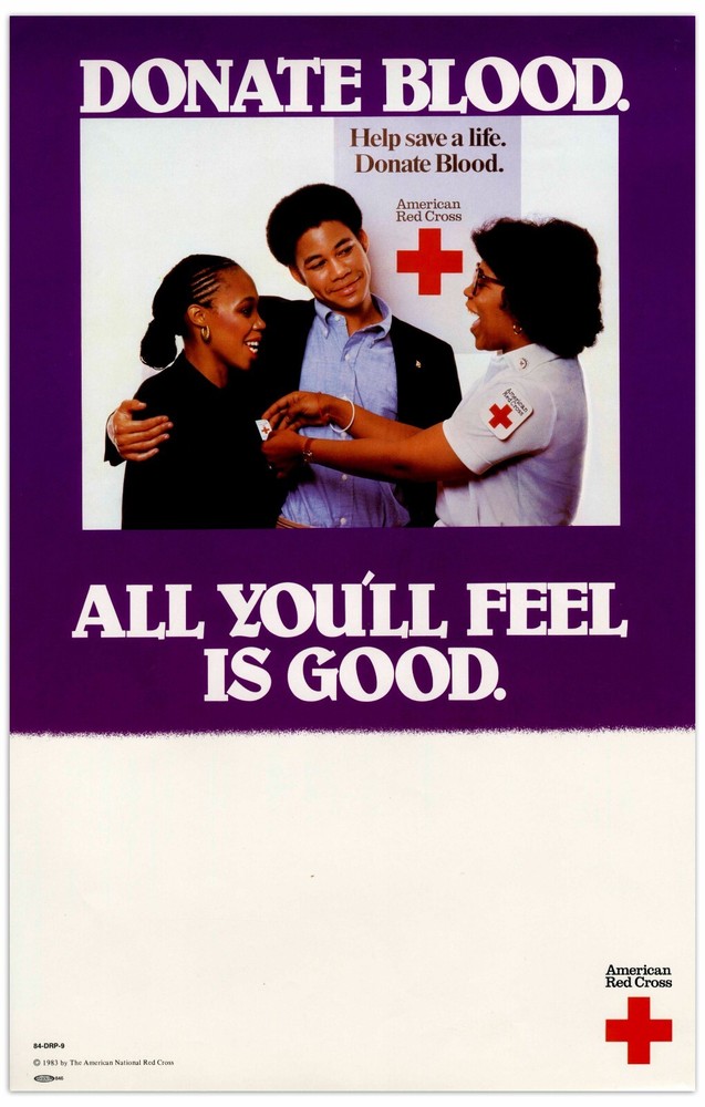 Original Red Cross Donate Blood Poster