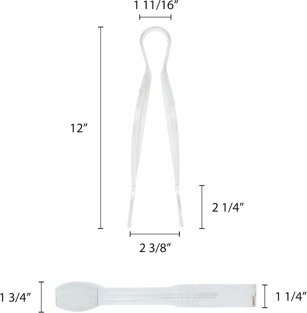 Thunder Group PLFTG012CL, 12-Inch Polycarbonate Grip Tong, EA