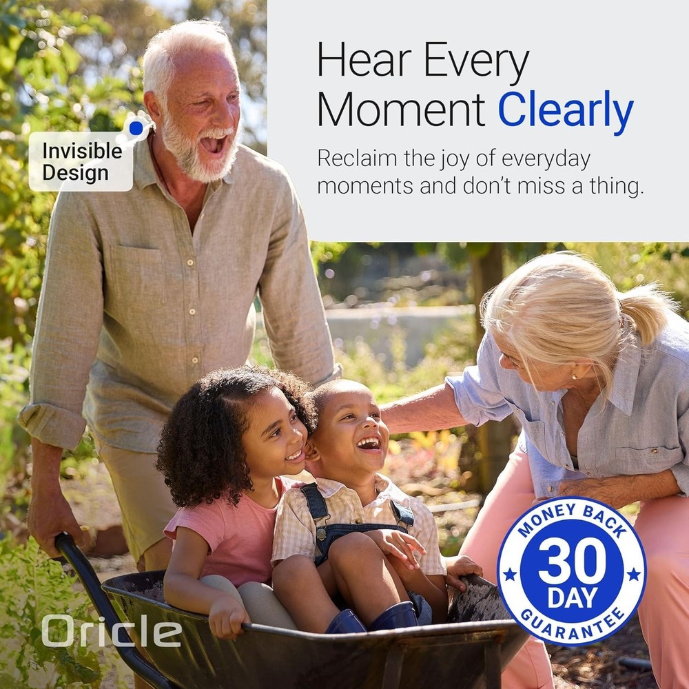 In-Ear Rechargeable Hearing Aids with Easy Controls for Clear Conversations