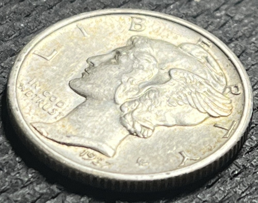 Lightly Circulated 1937-D Mecury Silver Dime