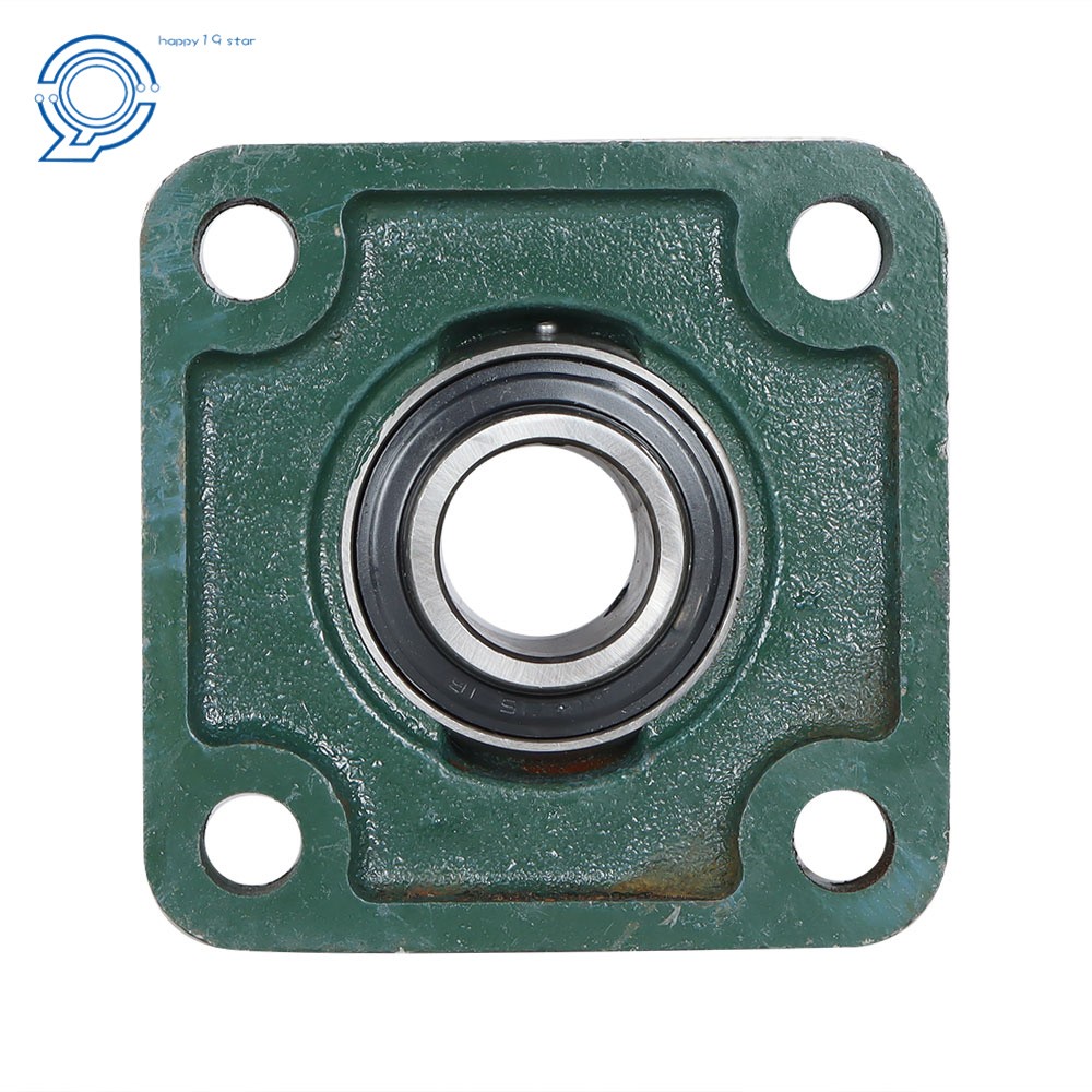 2 Pack UCF205-16 1" Bore Solid Base Pillow Block Flange Mounted Bearing 4 Bolt