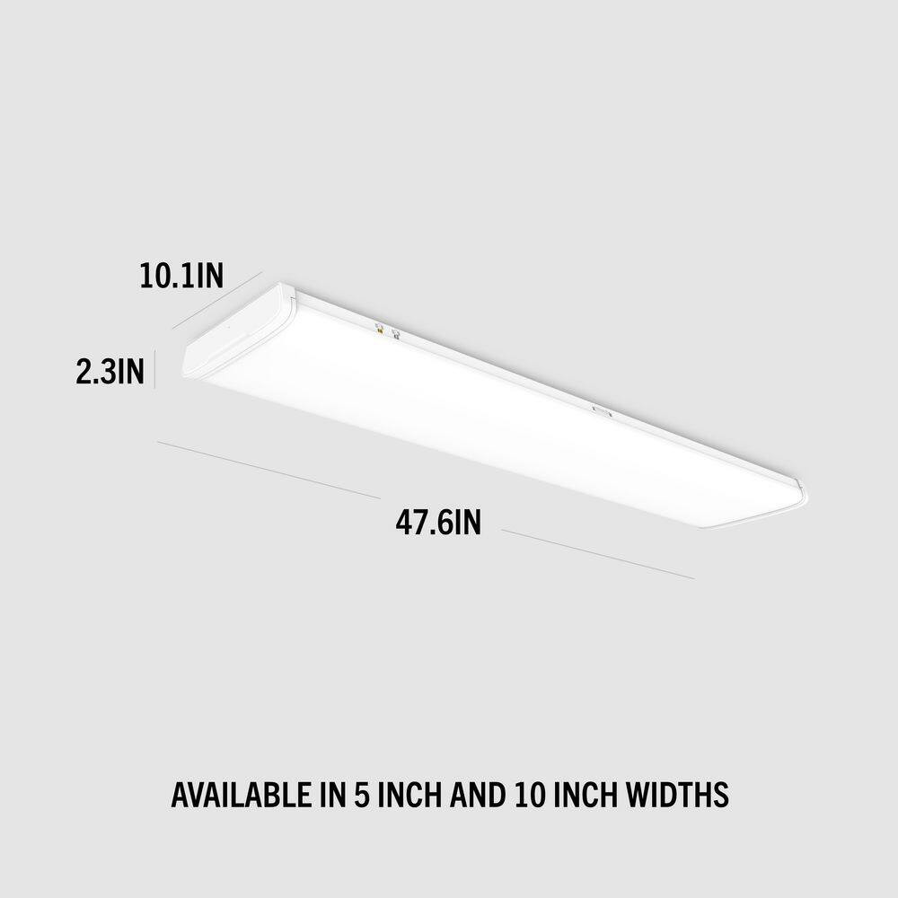 4 Ft. X 10 In. Hinged Wrap Light, 6500Lm, Selectable Cct/Lumens, Integrated LED,