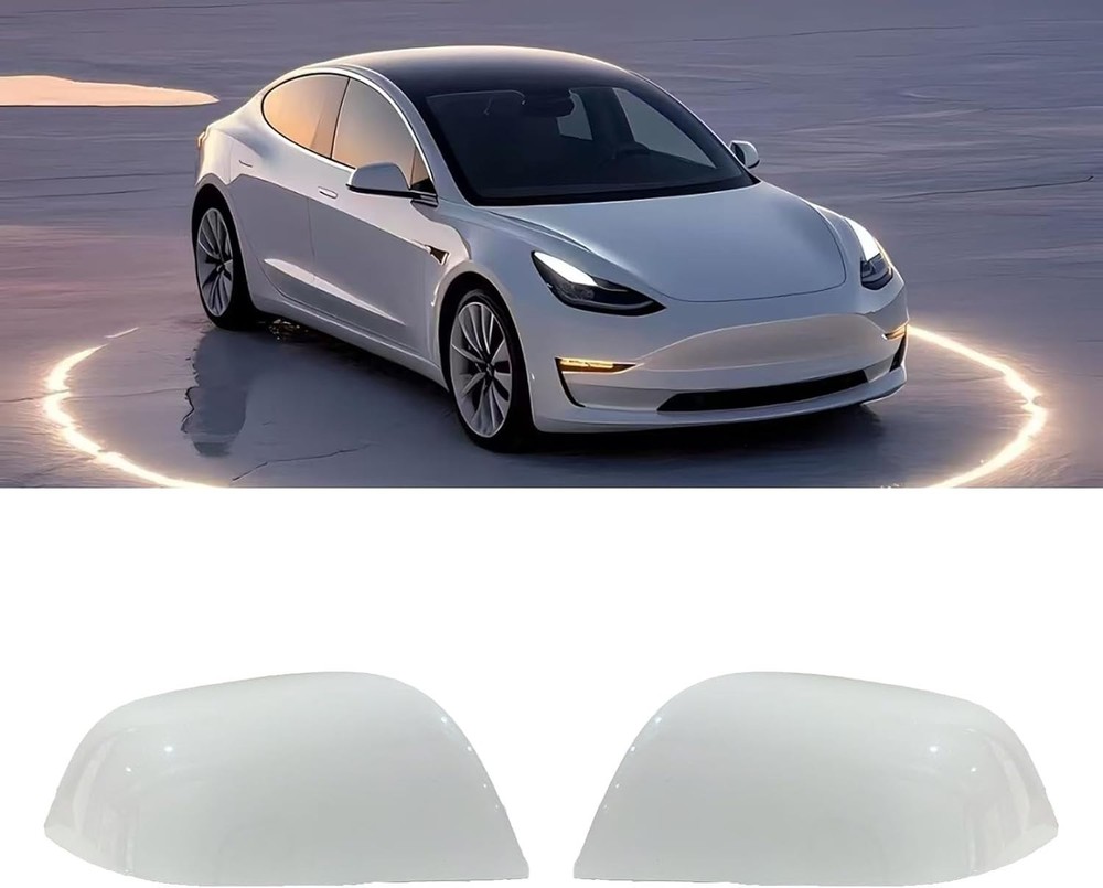 Compatible with Tesla Model 3 Side Mirror Cover Replacement 2017-2024, Left & Ri