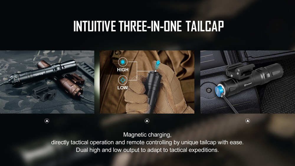 Olight Odin 2000 Lumen Rechargeable Quick Release Rail Mount Flashlight