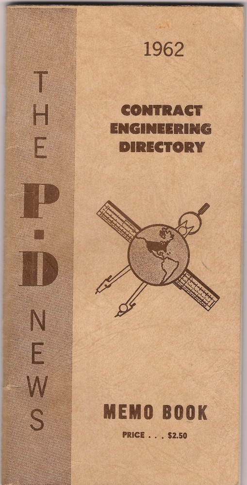 1962 PD News Contract Engineering Directory Info Book for Engineer Applicant MCM