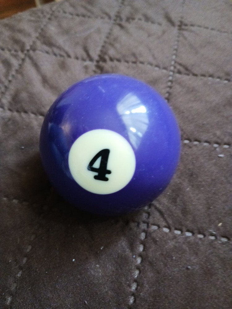 Vintage Replacement Pool Ball Billiards Purple Solid #4 Ball 2 1/4" Diameter VGC