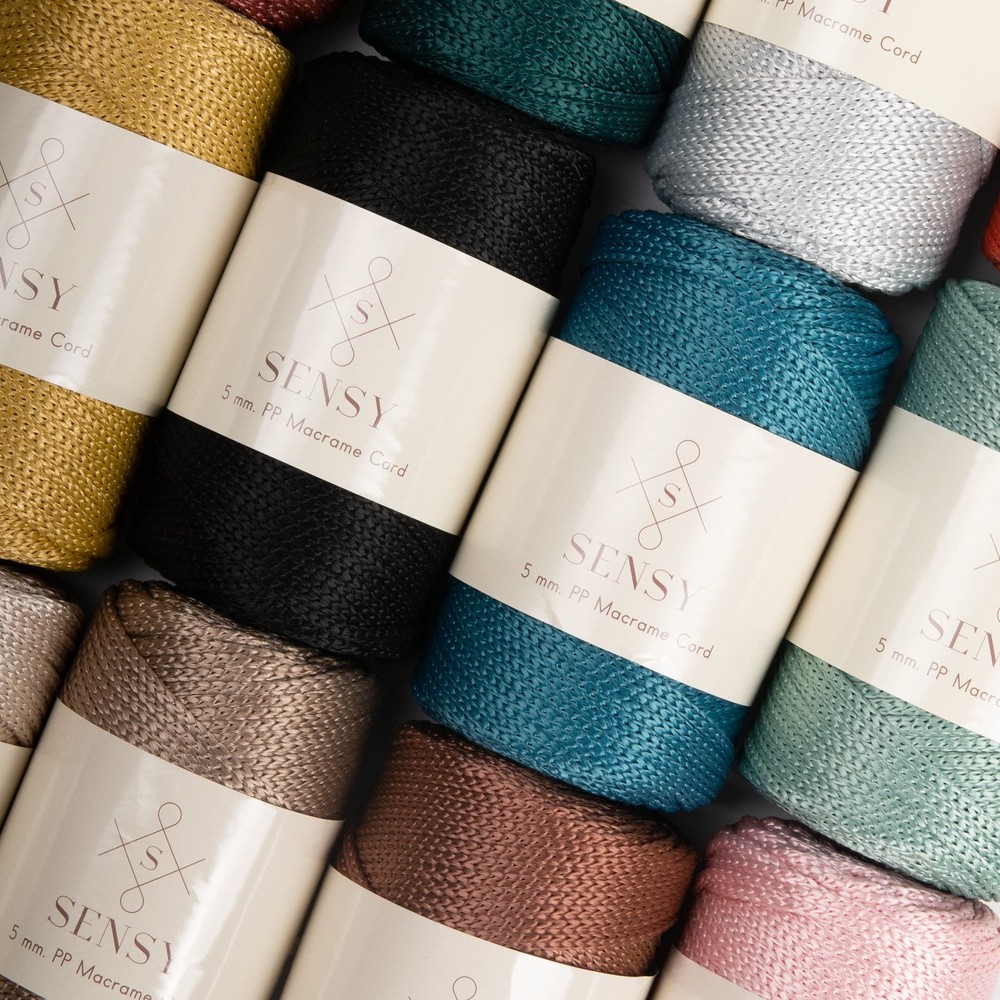 Sensy Premium 5mm 104 Yards Polyester Rope 100% Polypropylene Cord Macrame Co...