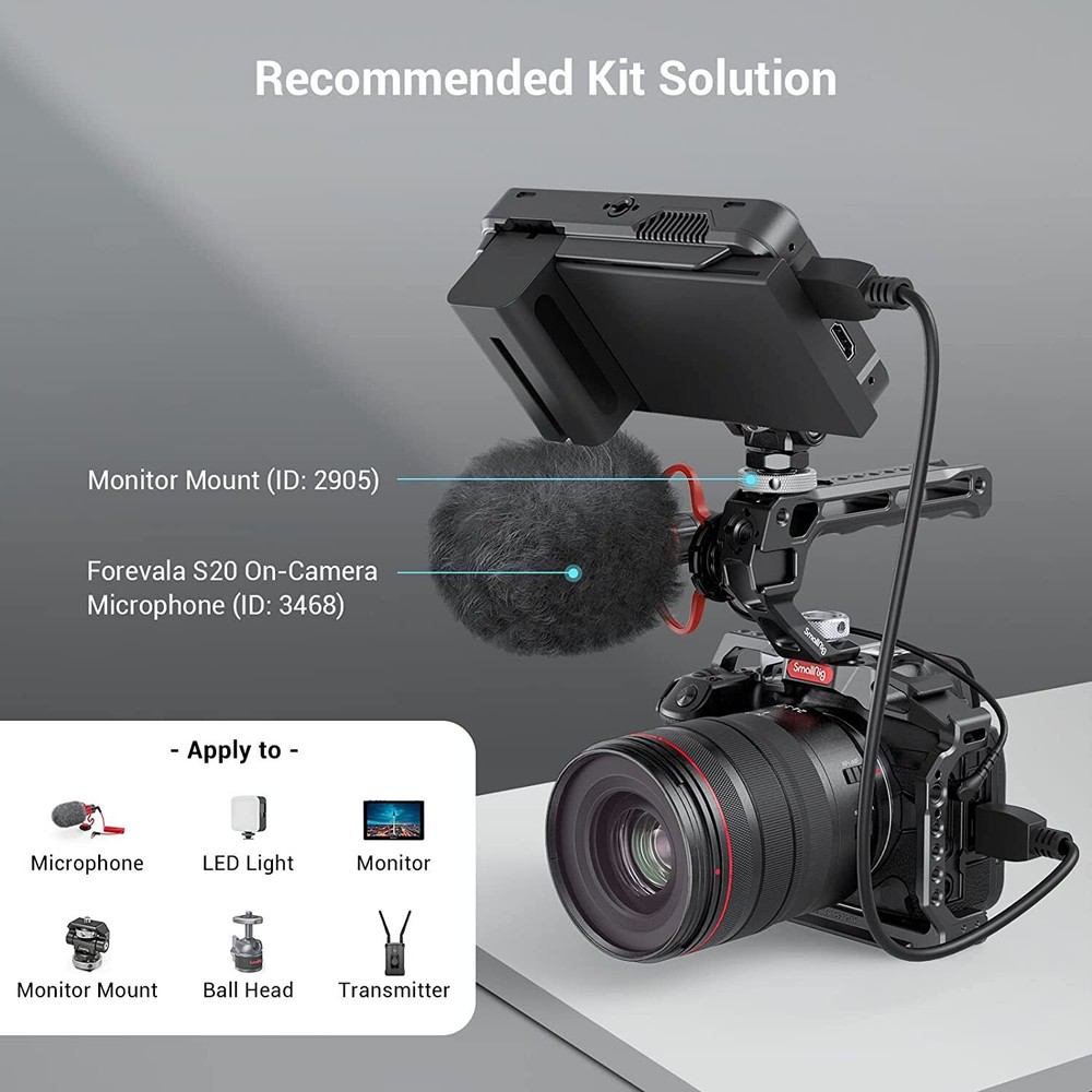 SmallRig Arri Top Handle with Cold Shoe Mount Handgrip for Camera Cage-3765