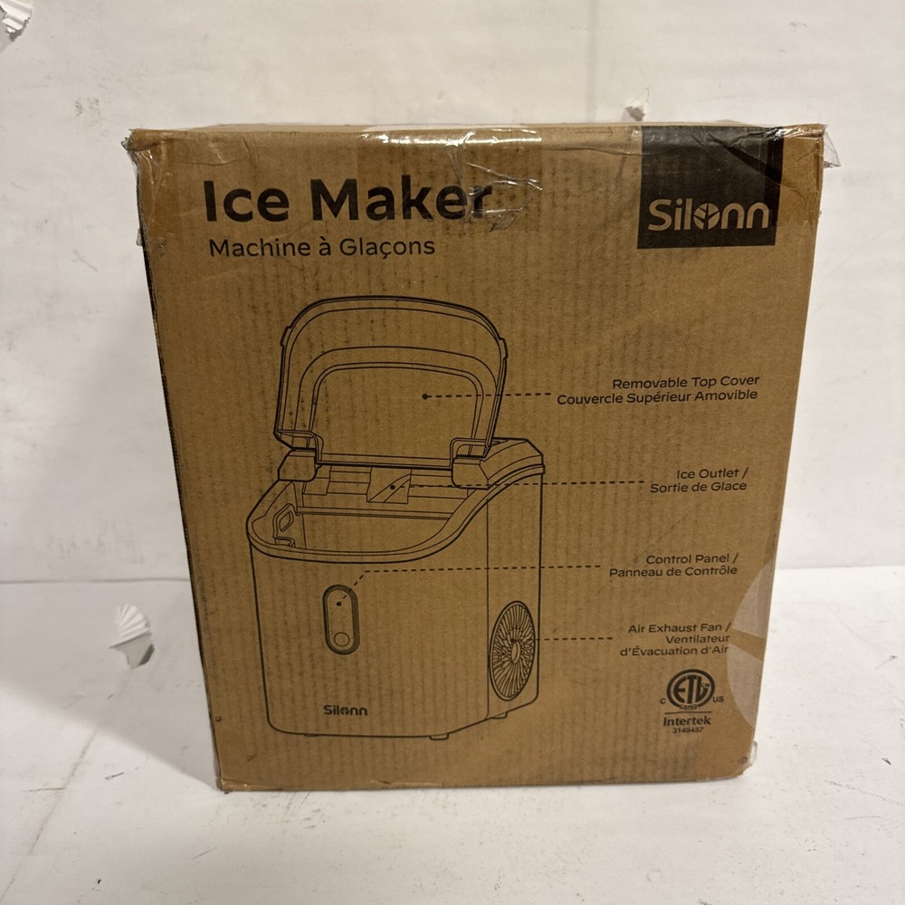Nugget Ice Maker Countertop, Silonn Chewable Pellet Ice Machine With Function,