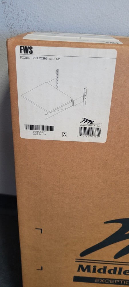 Middle Atlantic FWS Fixed Writing Shelf NEW