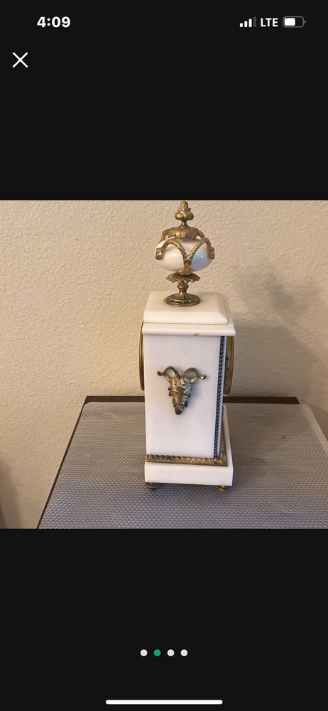 Vintage Candelabra Antique Clock