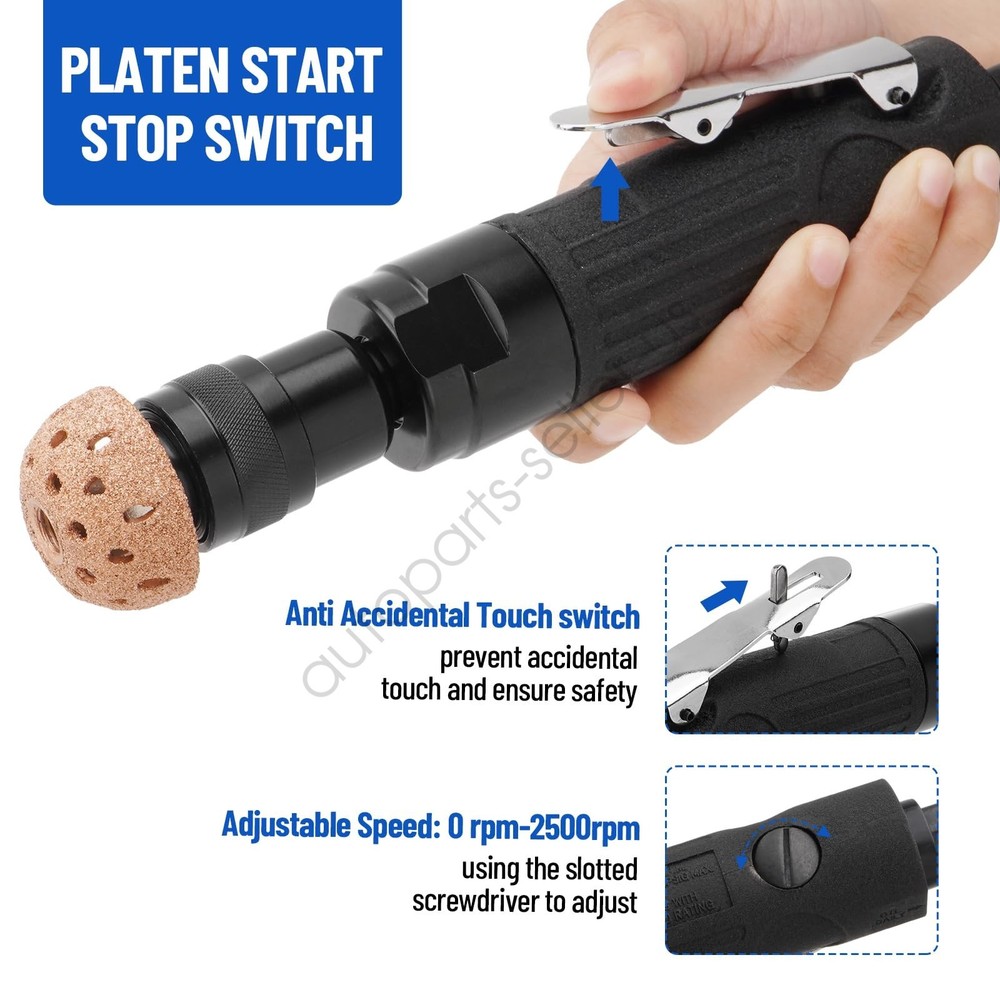 All-in-One Tire Repair Kit: 2500 RPM Buffer, Scraper, Roller & Buffing Wheel