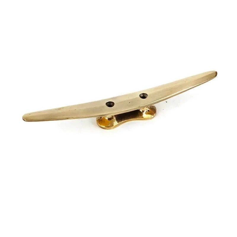 solid brass large Hand Cast 8" inch Cleat Tie Down Rope Solid Heavy Hook boat