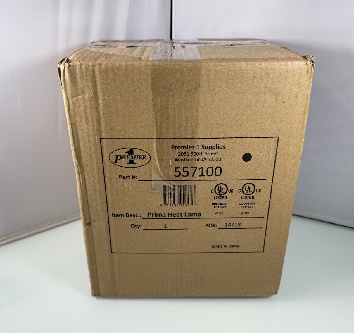 Premier 1 Prima Heat Lamp Model 557100 For Farm Livestock Animals, Black - NEW